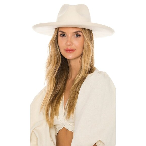 Lack of Color Melodic Fedora Hat in Ivory Small 55 cm New Beach western - Picture 1 of 15